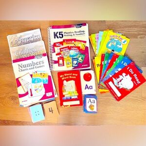 Abeka K5 Kindergarten phonics and numbers set bundle